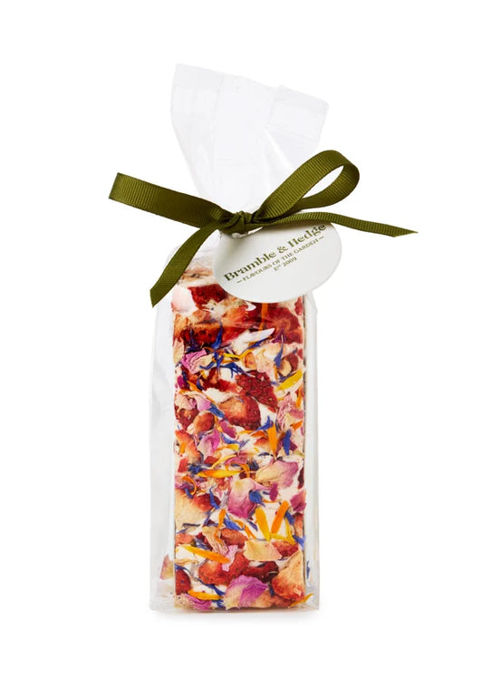 Strawberry, Elderflower & Belgian White Chocolate Nougat - 150g