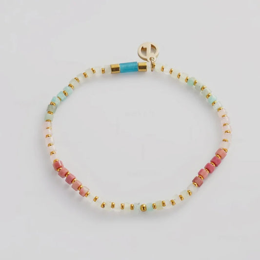 Terry Bracelet- Aqua/Coral