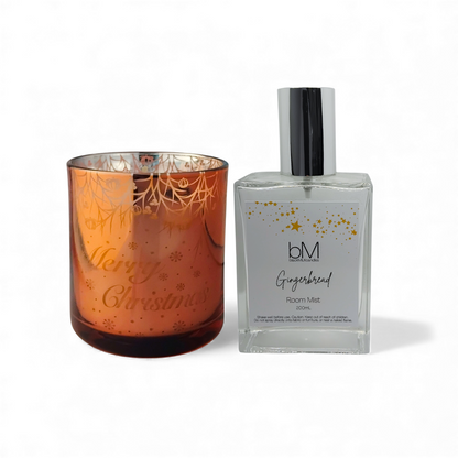 Festive Fragrance Set: Christmas Candle + Room Mist